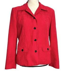 Alfred Dunner Blazer 6P Red Jacket